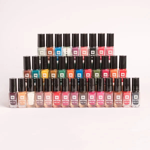 Pack Of 12 Peel Off Miss Rose Nail Paints