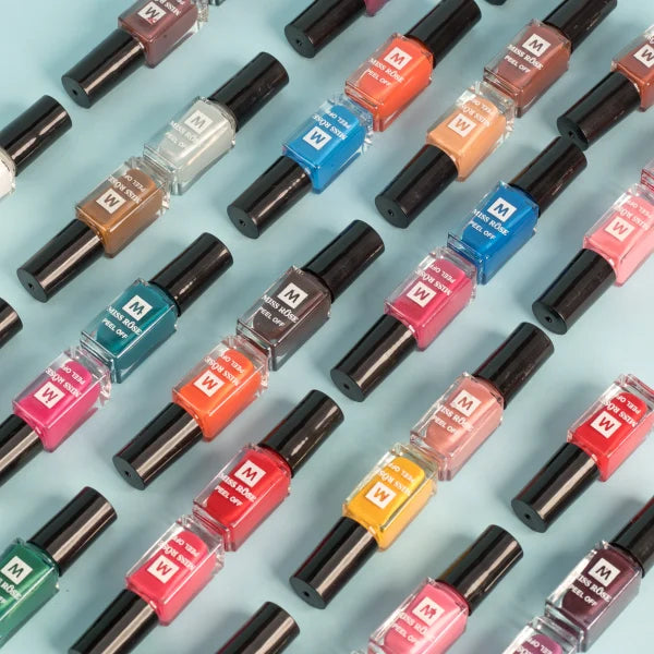 Pack Of 12 Peel Off Miss Rose Nail Paints