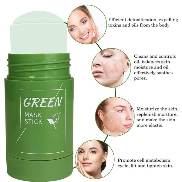 Green Tea Cleansing Mask Purifying Clay Stick Mask , Oil Control Cleansing Mask 40 Gm