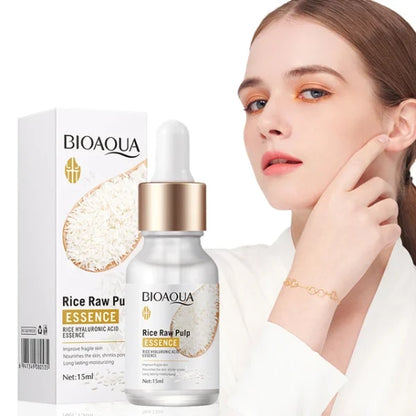 Original Bioaqua Rice Serum Natural Moisturizing Anti Aging Skin Care Face (15ml)