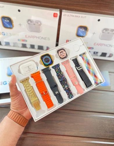 I20 Ultra Max Suit Smart Watch 10 In 1 Box 2.3inch Large Screen With 7 Strips Smartwatch With Airpords2 (random Color)