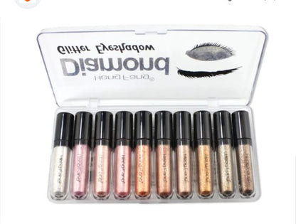 Pack Of 10 Heng Fang Diamond Glitter Eye Shadow