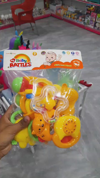 My Baby Rattles Set (12 Pcs) New-born Hand Bells Baby Toys 0-12 Months(random )