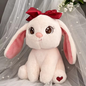 Princess Style Bow Bunny Rabbit Plushie | Fluffy & Soft Stuffed Animal Plush Toy For Kids – 22 Cm (random Color)