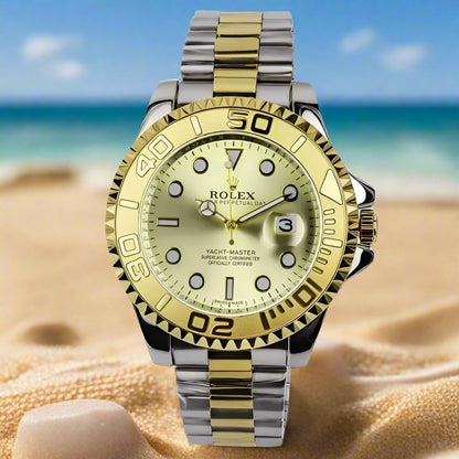 Roley Yacht-Master 40 Gold & Steel Men's Watch 16623 AAA Copy (With Normal Box)