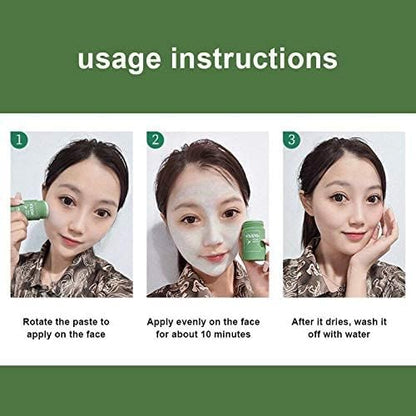 Green Tea Cleansing Mask Purifying Clay Stick Mask , Oil Control Cleansing Mask 40 Gm