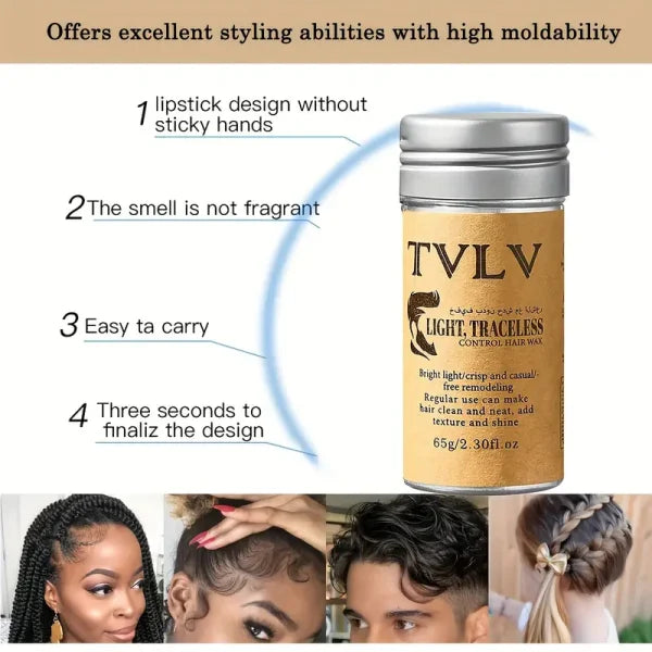 Tvlv Hair Wax Stick Broken Hair Finishing Styling Stick For Broken Hair, Wigs, Edge Control – Styling Wax For Fly Away & Edge Frizz Hair